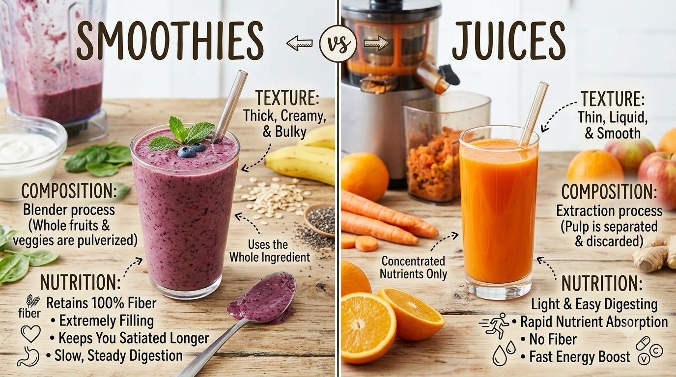 Smoothies vs Fresh Juice: What's the Real Difference?